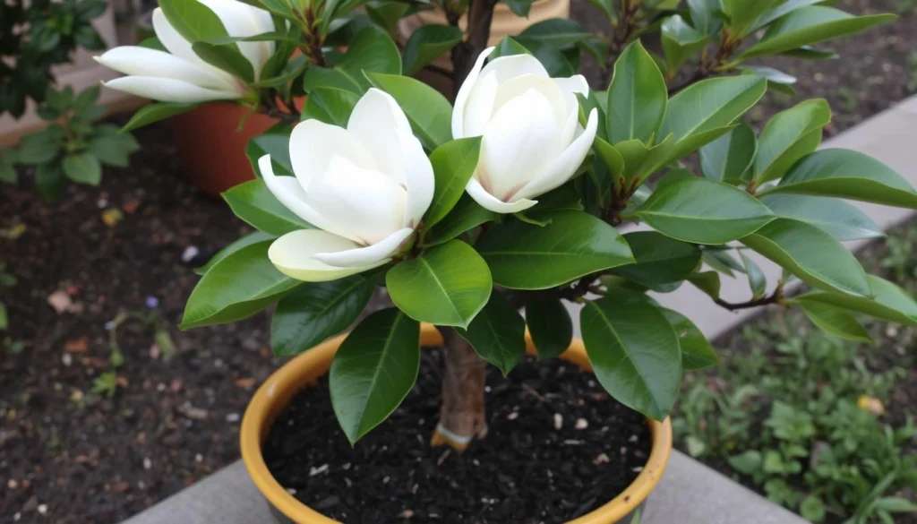 Magnolia tree in container